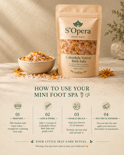 Calendula vetivar bath salt