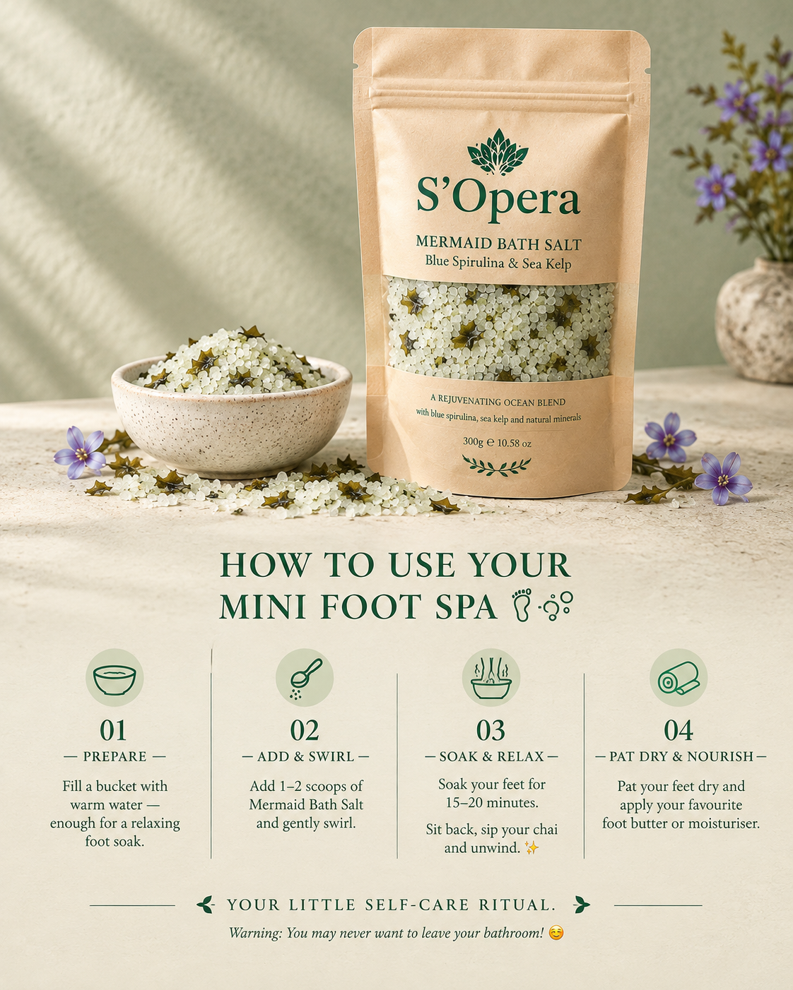 Mermaid bath salt