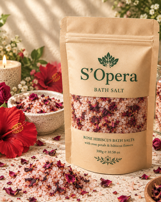 Rose hibiscus bath salt