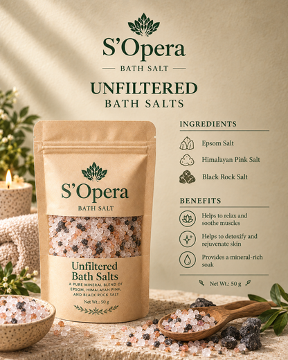 Unfiltered bath salt