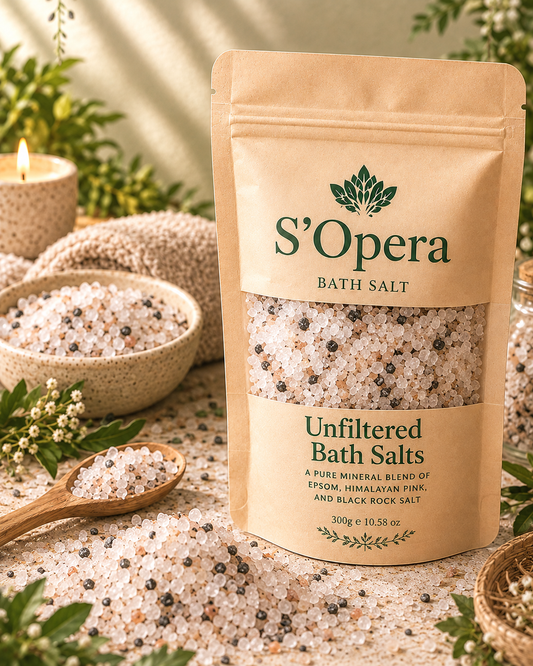 Unfiltered bath salt